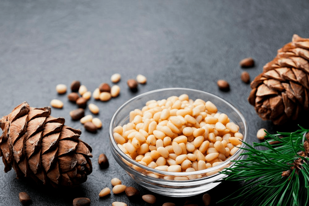 pine nuts for power